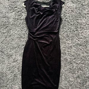 Cocktail Purple and Black Dress Size 8